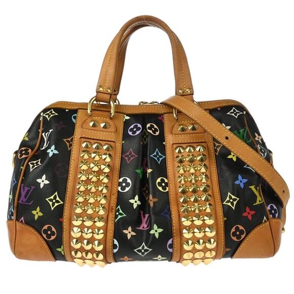 Authentic Louis Vuitton Black Multicolor Courtney MM HandbagTR1180 - Picture 1 of 11